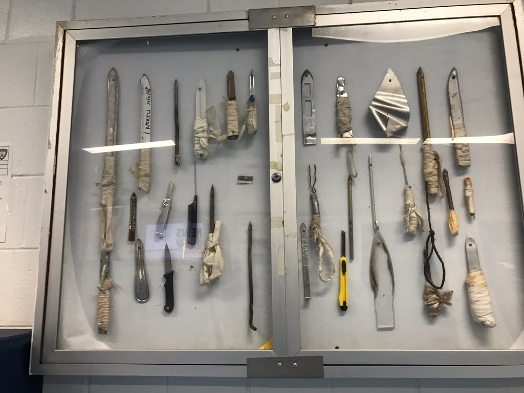 A collection of shanks from Rikers Island (photo)