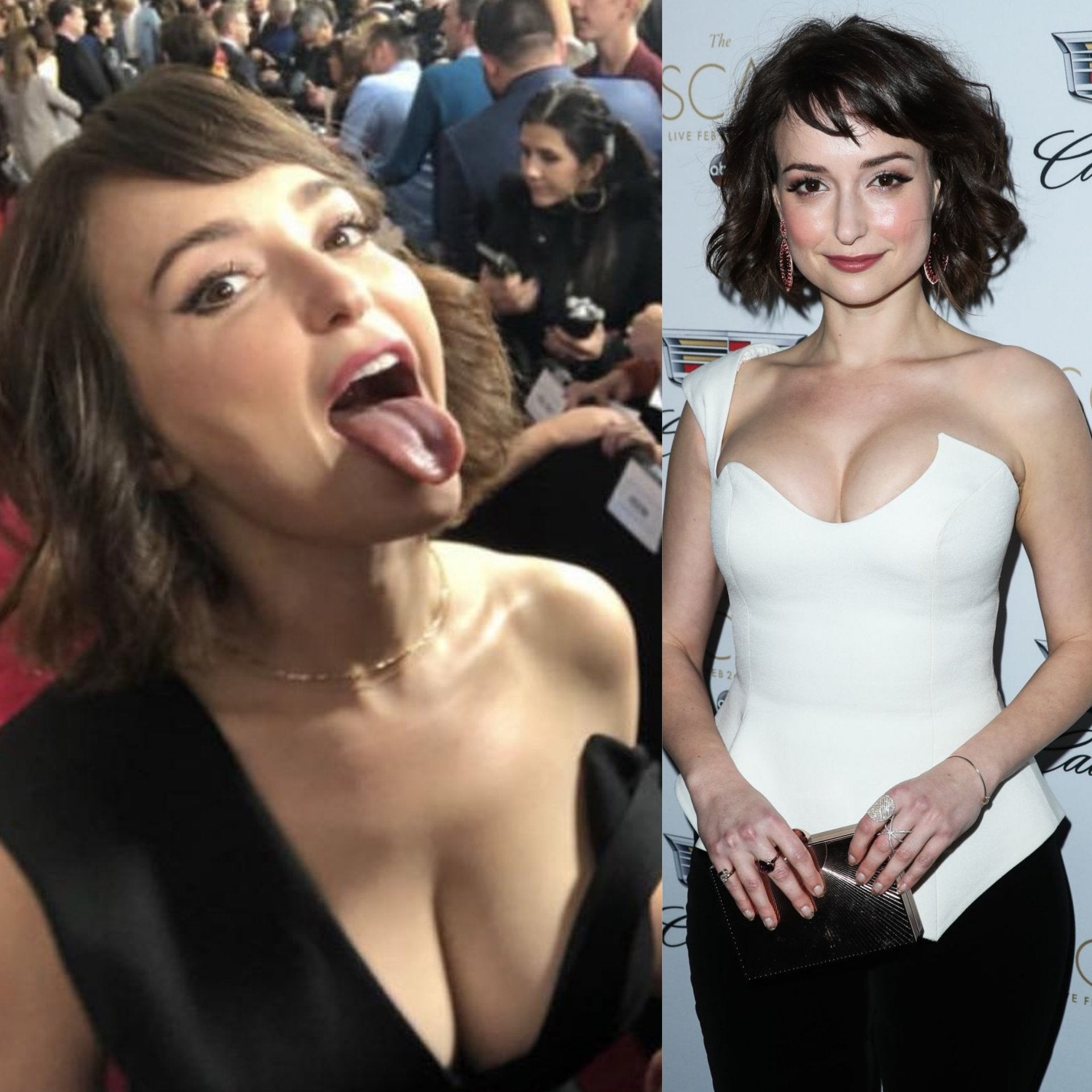 Lilly att boobs - 🧡 Sex ass tight Milana Vayntrub, lesbian pajamas topless...